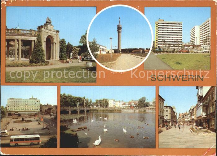 Schwerin Mecklenburg Schloss Burggarten Fernsehturm Hermann-Matern-Strasse