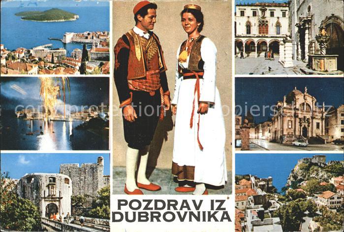 Dubrovnik Ragusa Tracht Fliegeraufnahme