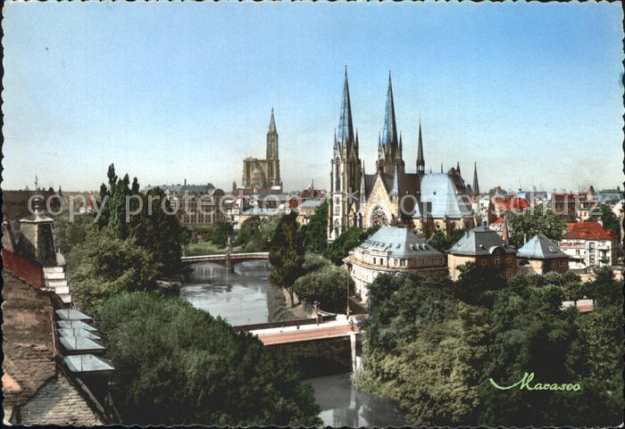 Strasbourg Alsace Eglise St. Paul et la Cathedrale