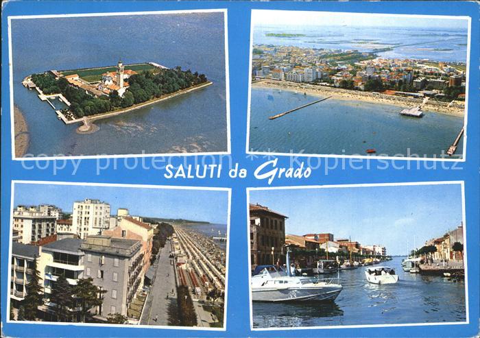 Grado Gorizia Fliegeraufnahme Arena di Barbana e la spiaggia