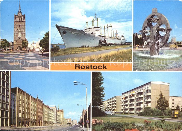 ROSTOCK  CITY Lange-Strasse Pawlowstrasse Hafen Kroepeliner-Tor
