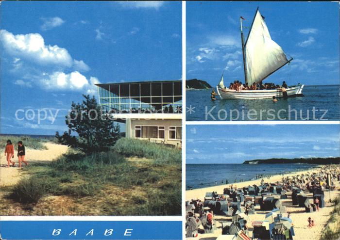 Baabe Ostseebad Ruegen Strand Segelboot
