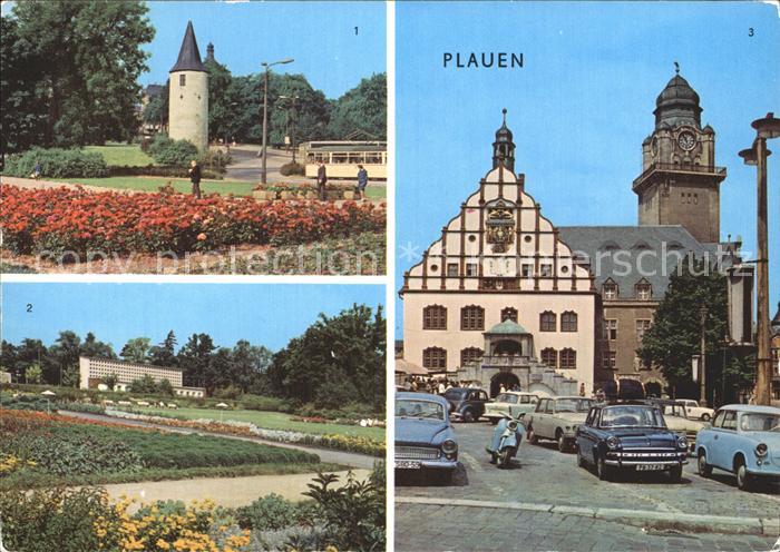 Plauen Vogtland Nonnenturm Parktheater Rathaus