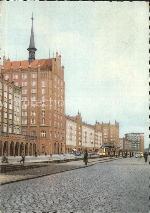 ROSTOCK  CITY Lange-Strasse mit Hochhaus