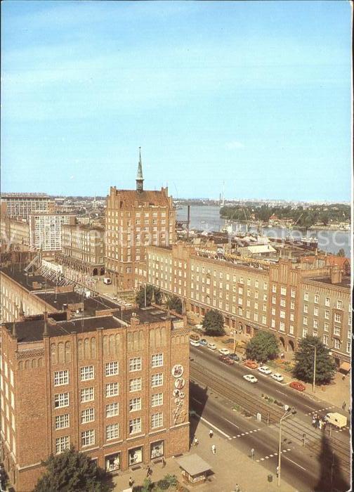 ROSTOCK  CITY Blick von Marienkirche auf Lange Strasse