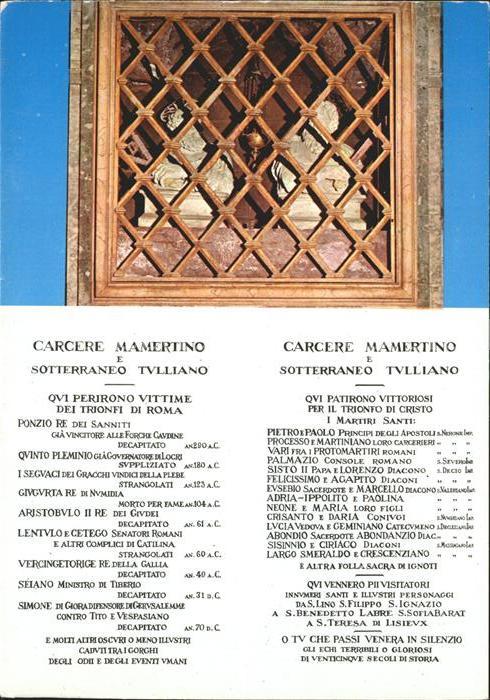 Roma Rom Carcere Mamertino