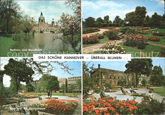 HANNOVER  CITY Rathaus Maschteich Georgstrasse Opernplatz