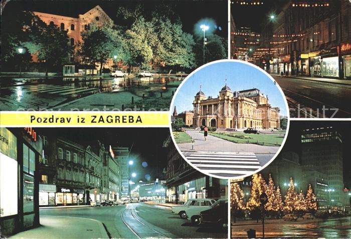Zagreb bei Nacht