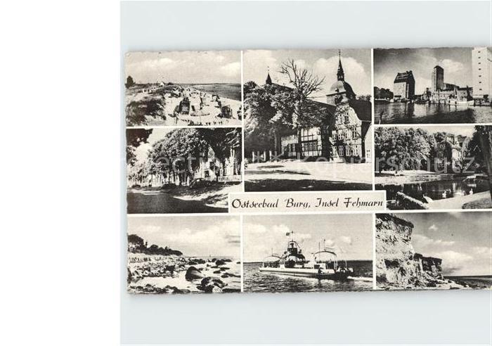 Burg Fehmarn Strand Dorfpartie Teich Faehre Steilkueste