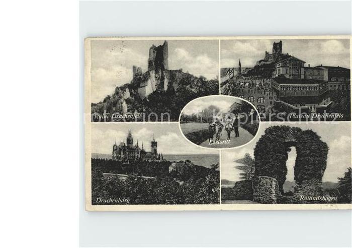 Drachenfels Ruine Plateau Drachenburg Rolandsbogen