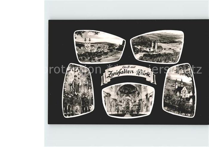 Zwiefalten Wuerttemberg Ortsblick Kirche Gnadenbild Inneres