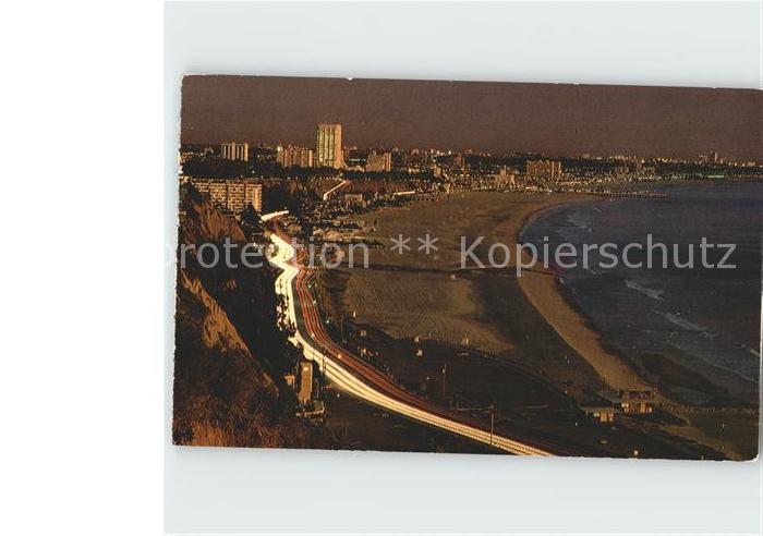 Santa Monica Highway in a lavender glow of dusk Pacific Coast