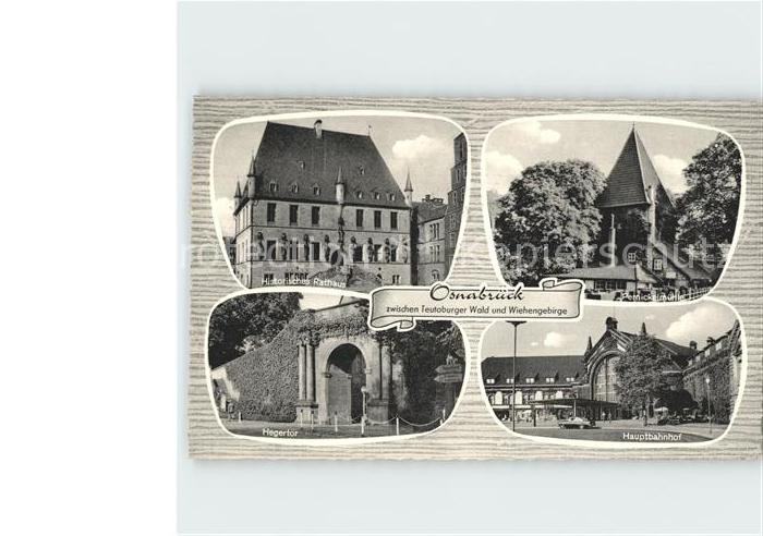 Osnabrueck Rathaus Pernickelmuehle Hegertor Hauptbahnhof