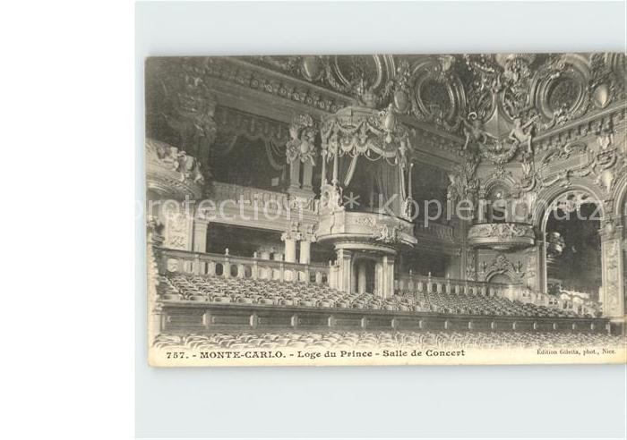 Monte-Carlo Loge du Prince Salle de Concert
