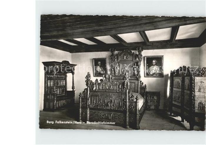 Falkenstein Harz Burg Falkenstein Barockschlafzimmer