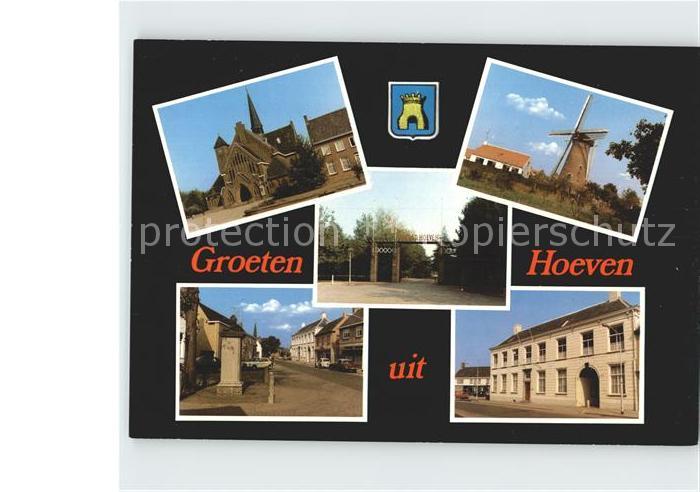 Hoeven Antwerpen Kirche Windmuehle Strassenpartien