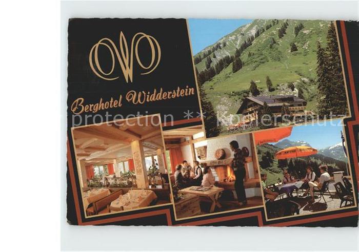 Nessleg Schroecken Vorarlberg Berghotel Widderstein Gastraum Kaminzimmer Terrass