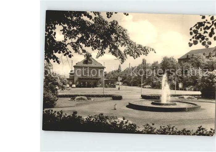 Glauchau Bahnhof Springbrunnen
