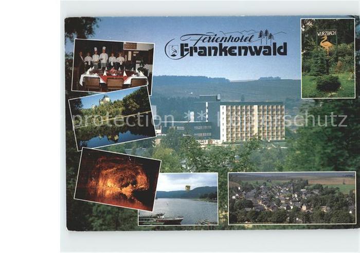 Wurzbach Ferienhotel Frankenwald Gastraum See Park Totalansicht
