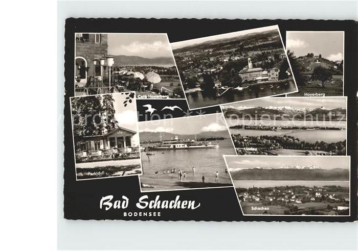 Bad Schachen Lindau Cafe Hoyerberg Fliegeraufnahme Parkidyll Faehre Lindau Schac