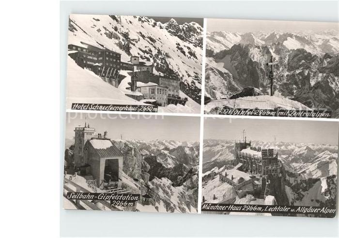 Zugspitzbahn Hotel Schneefernerhaus Zentralalpen Seilbahn Gipfelstation Muenchne