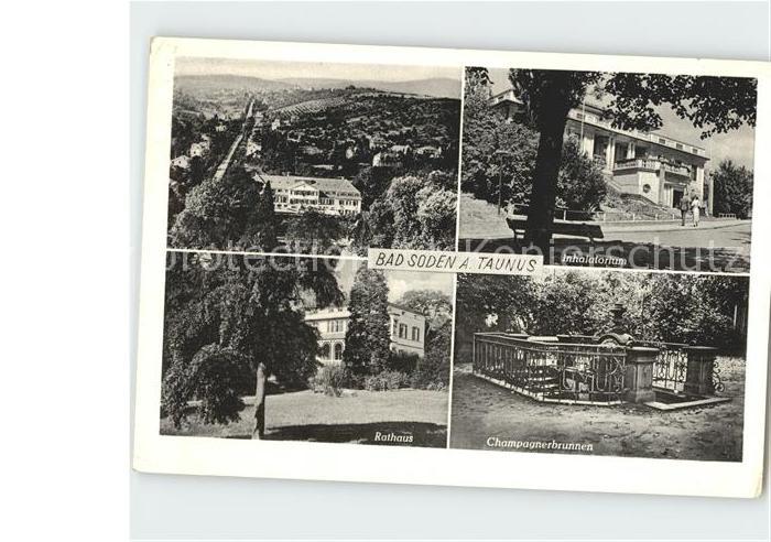 Bad Soden Taunus Total Kurhaus Inhalatorium Rathaus Champagnerbrunnen