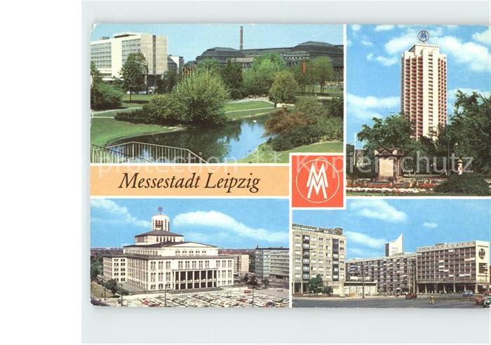 LEIPZIG Sachsen Schwanenteich Interhotel Leipzig Hochhaus Wintergartenstr Opernh