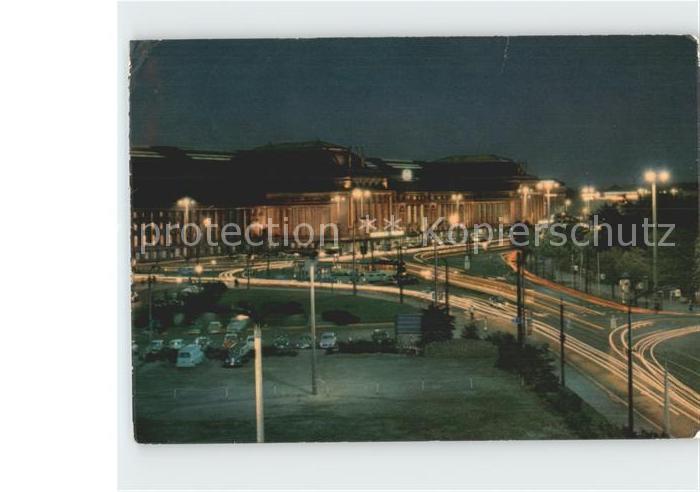 LEIPZIG Sachsen Hauptbahnhof bei Nacht