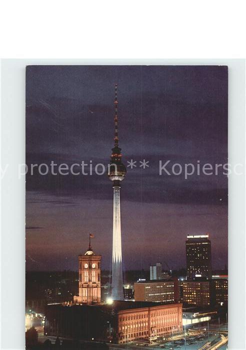 BERLIN  CITY bei Nacht mit Fernsehturm