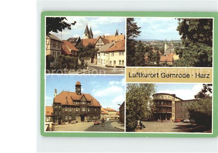 Gernrode Harz Spittelplatz Bad Suderode Rathaus FDGB Erholungsheim Fritz Heckert