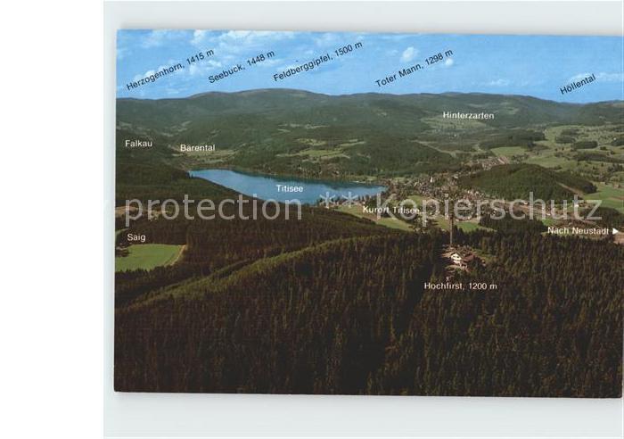 TITISEE Schwarzwald BW mit Hochfirst Feldberg Hinterzarten Baerental