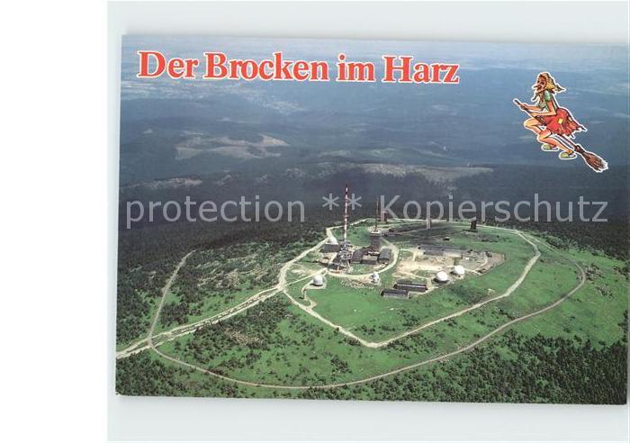 Brocken Harz Brockenhaus Wetterwarte Fliegeraufnahme