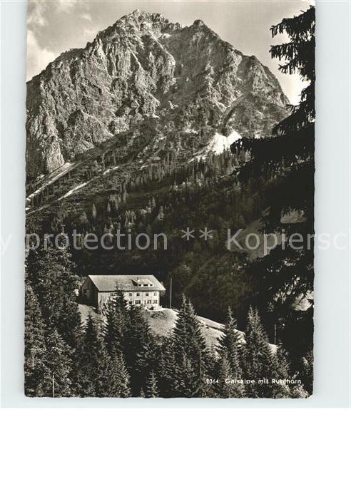 Reichenbach Oberstdorf Alpengasthaus Gaisalpe mit Rubihorn