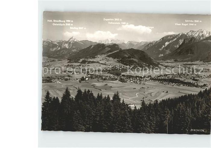 Pfronten Ostallgaeu Bayern Totalansicht mit Allgaeuer Alpen