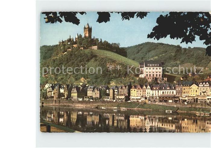 Cochem Mosel Partie an der Mosel Burg Cochem