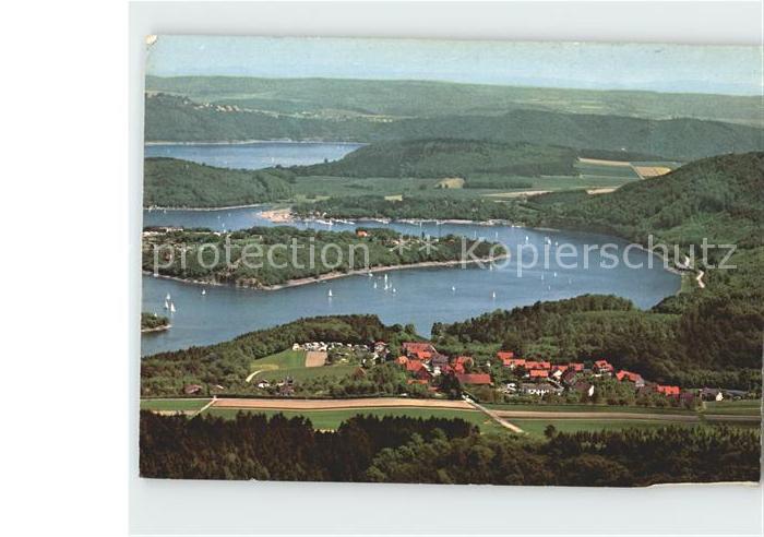 Scheid Hessen mit Edersee Fliegeraufnahme