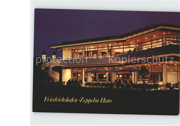 Friedrichshafen Bodensee Zeppelin Haus bei Nacht