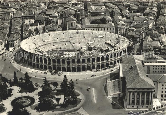 Verona Veneto Freilichttheater Fliegeraufnahme