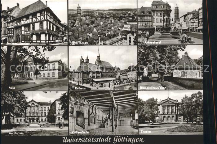 Goettingen Niedersachsen Auditorium Theater Rathaushalle Aula Gaenseliesel-Brunn