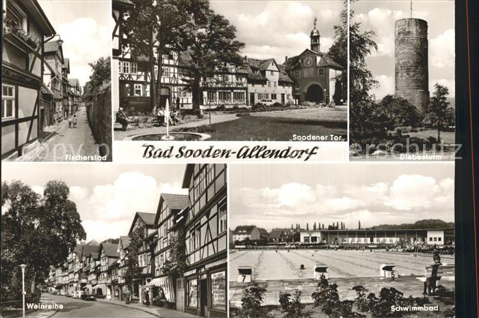 Allendorf Bad Sooden Fischerstad Diebesturm Soodener Tor Weinreihe