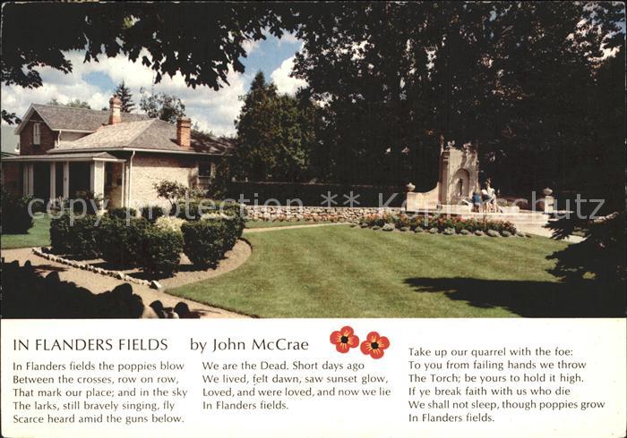 Guelph Colonel John McCraes Birthplace