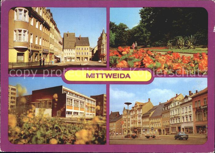 Mittweida Markt Schwanenteich Poliklinik