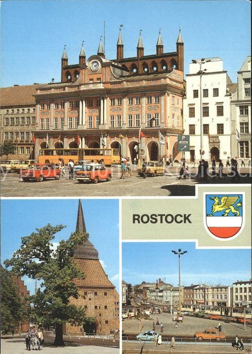 ROSTOCK  CITY Rathaus Doberaner-Platz Friedenseiche