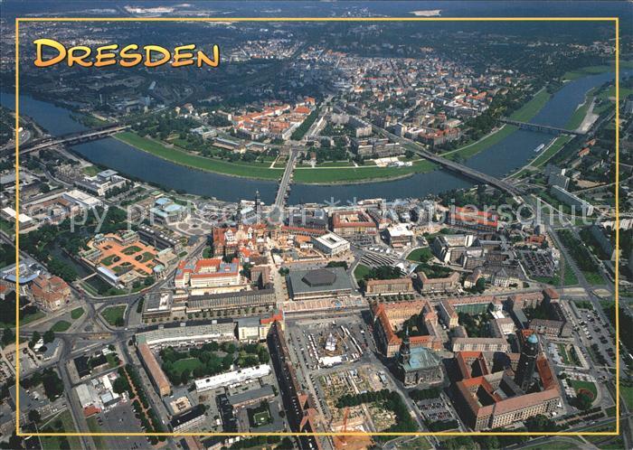 DRESDEN Elbe Fliegeraufnahme mit Elbpartie