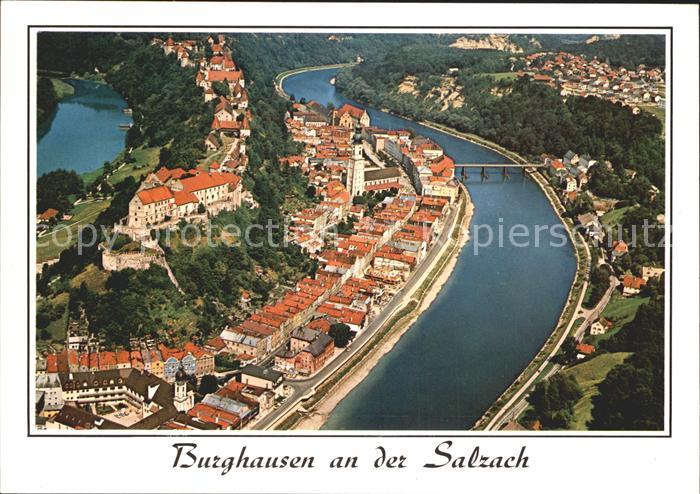 Burghausen Salzach Fliegeraufnahme mit Burg
