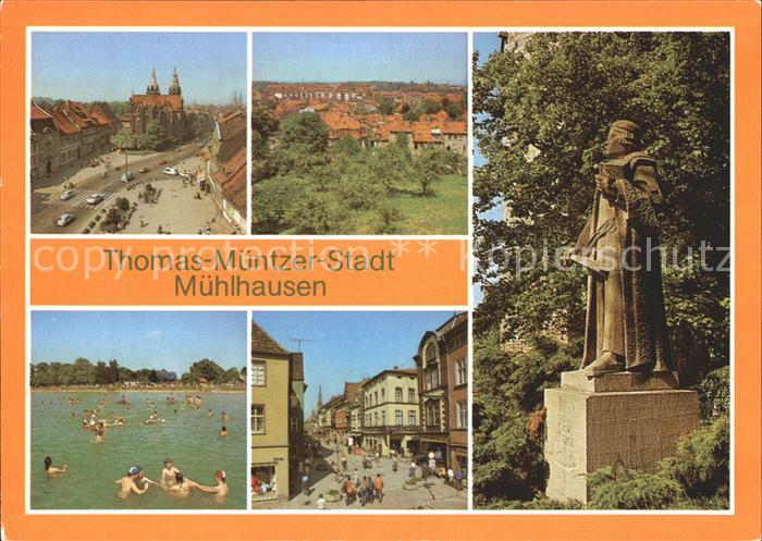 Muehlhausen Thueringen Thomas Muentzer Stadt Denkmal Steinweg