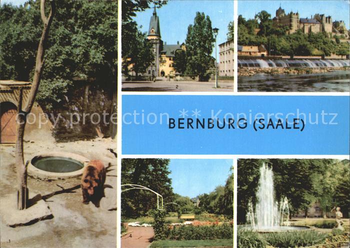 Bernburg Saale Schloss Baerenzwinger Kurhaus Rosengarten