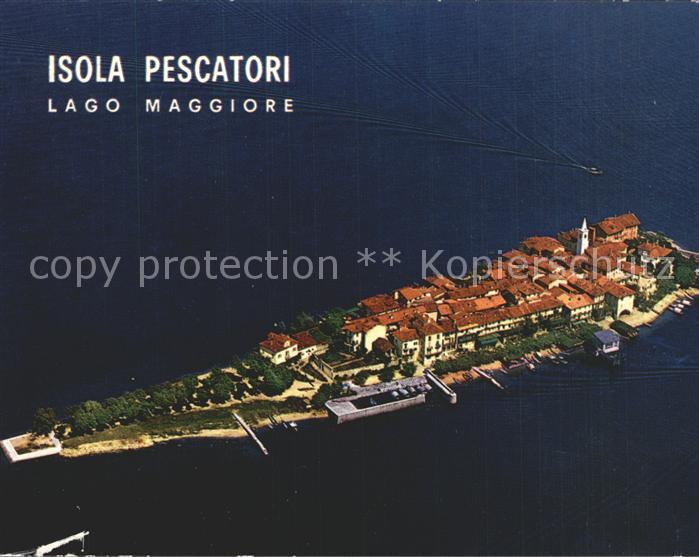Isola dei Pescatori Fliegeraufnahme Lago Maggiore