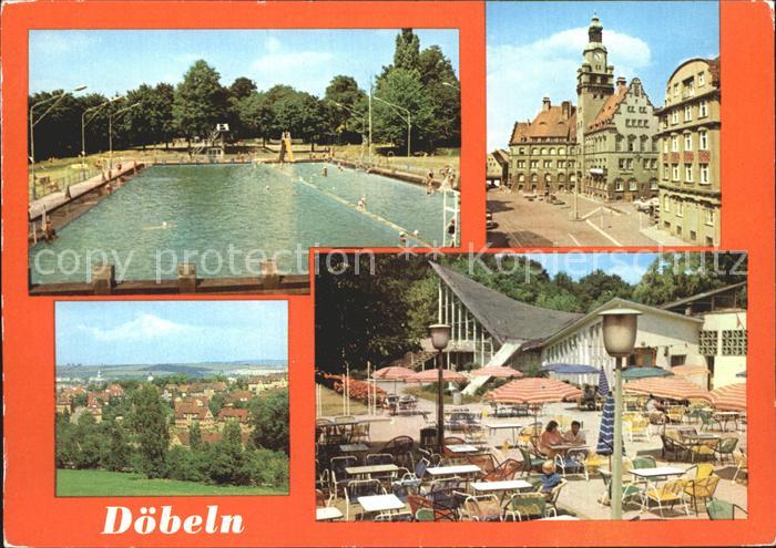 Doebeln Freibad Rathaus Parkrestaurant Buergergarten