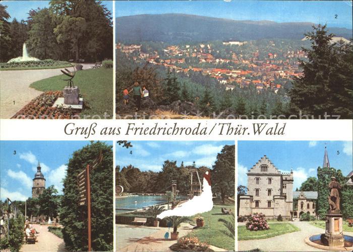 Friedrichsroda Puschkinpark Kuranlagen Schwimmbad Schloss Rheinhardsbrunn